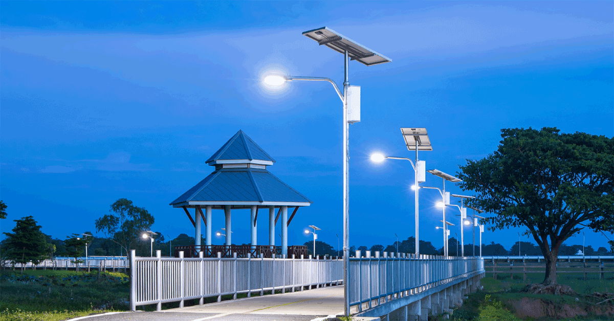 Lắp đèn năng lượng mặt trời cho khu vực chiếu sáng công cộng