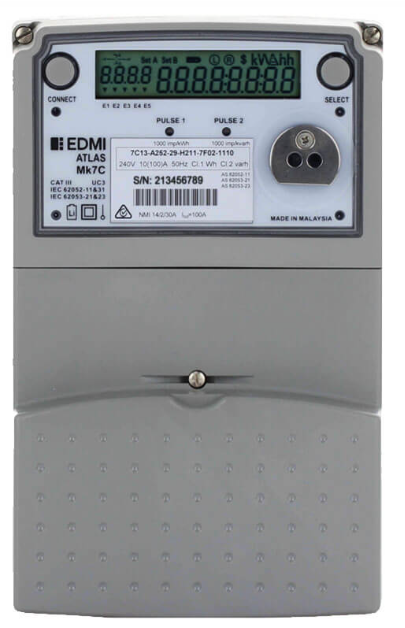 EDMI Mk7C – Công tơ điện tử 1 pha trực tiếp 5(100)A.